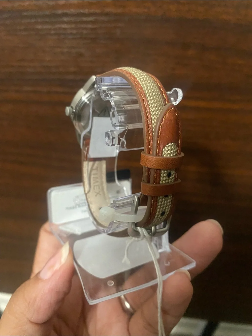 Timex Expedition Brown Leather and Fabric Strap Watch